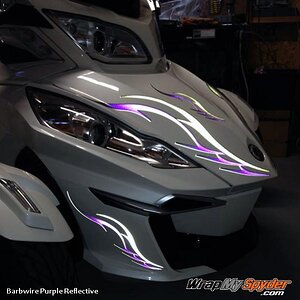 barbwire 101 Purple reflective graphics kit