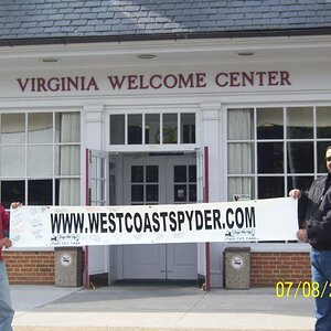 Dudley and the Goldwing rider with the banner.