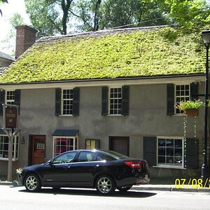 Tavern Restaurant est. 1779 in Abingdon, VA. There are plants growing on the roof!
Check it out. http://www.abingdontavern.com/history.htm