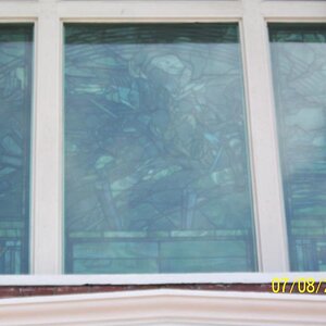 Tiffany Window in the court house. Lighting didn't help, but it is there in Abingdon, VA.