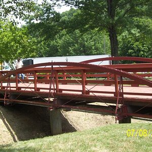 Bow String Truss bridge at VA welcome center on I-81.