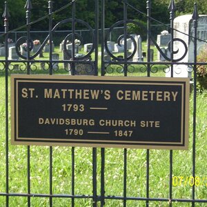 Cemetery behind the church in New Market, VA.
