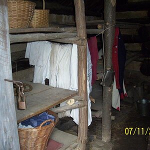 Inside enlisted men's cabin.  VF, PA