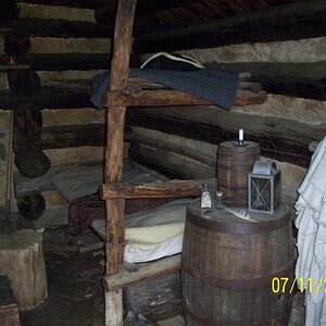 Inside enlisted men's cabin.  VF, PA