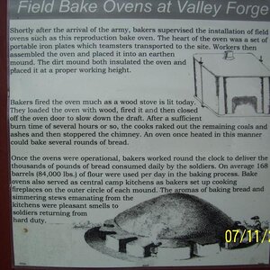 Telling about the ovens.  VF, PA