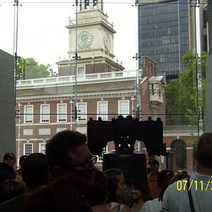 Liberty Bell and Independence Hall.  Phili, PA
