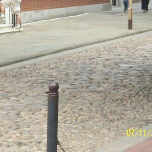 Cobble stone street.  Phili, PA