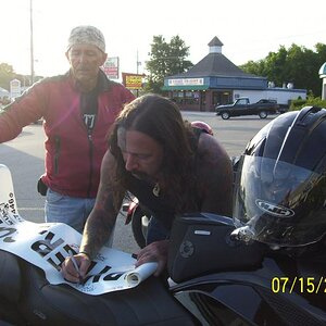 Banner signing in Salem, NH.