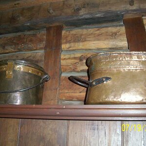 Copper pots, great craftsmanship.