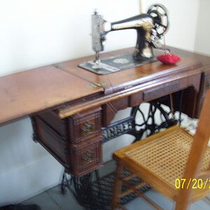 Original Singer treadle machine.