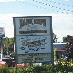 Hank Snow museum in Liverpool, NS. Didn't have time to check into this; was also closed.
