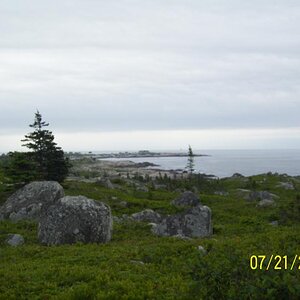 Beach shot toward Peggy's Cove lighthouse.