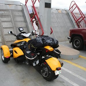 On board the first position lane 3 crossing the Wisconsin River