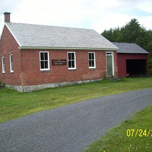 Little Red Schoolhouse built 1824 I think it said. No security fences or prison look.