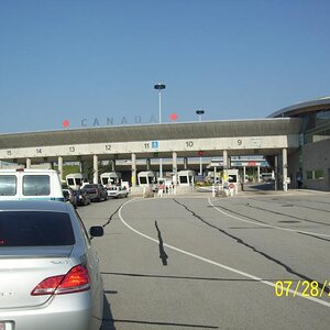 CANADA; took $1.00 toll and 10 minutes time to cross through.