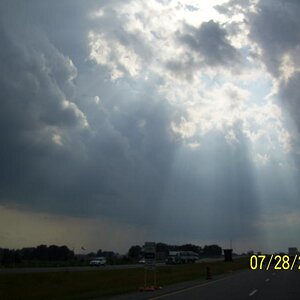 Nearing the border for exit purposes, lovely sky.