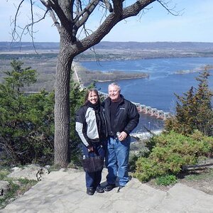 Beuna Vista Park overlooking the Mississippi River valley near Alma, WI