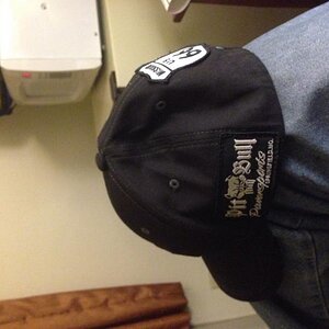 Ball cap I snagged @ spyderfest '15, added patch work RT66 on back, pitbull powersports on L ,states visited on R
