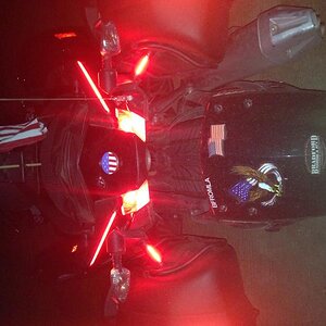 My brake lights after spyderfest'15 farkle. Small leds are Rivco S.O.M.A. (Stay off my a**) fyi they flash/modulate when I step on the brake. The long