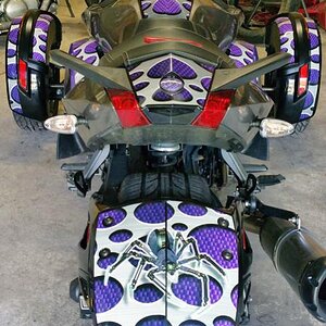 Punch Purple Carbon Fiber Tail and rr fender