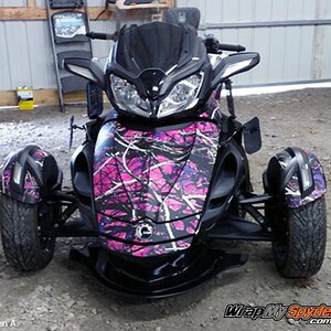 Muddy Girl camouflage Can-am ST Spyder body kit