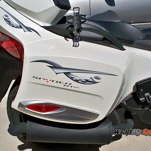 Cosmos Gray saddle bag and speaker sections