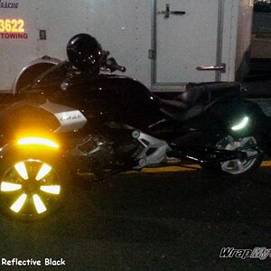 Reflective wheel kit F3 Black
