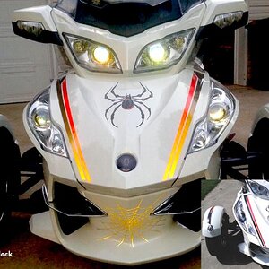 Reflective Break Stripe kit- Reflective Red / Black with Bellerdine spider