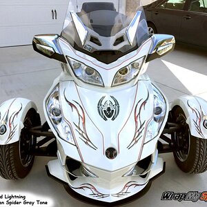 Barbwire Red lightning w Gray tone Boren Spider