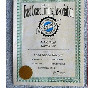 Sept 2013 Land Speed Record