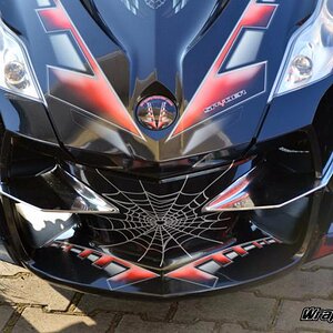 Rally Check Red with 2010-13 RT Airdam web grill insert kit.