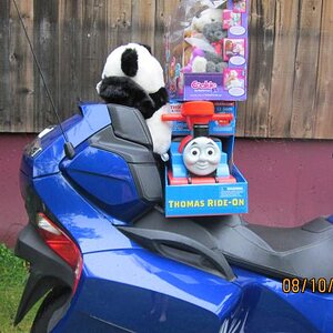 Can Am Spyder 2012           with toys going to Toy Run in August 2012.   013