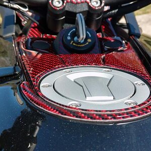 F3 Black Red Carbon Fiber dash kit. Order WrapMySpyder.com