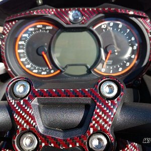 F3 Spyder Black Red Carbon Fiber dash kit 1