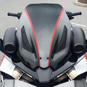 BLUE RIDGE WINDSCREEN CUSTOM PAINTED AND CUT.  HAD TO CLIP THOSE WINGS OFF.