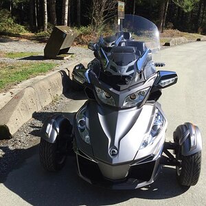 Added vented F4 customs taller wider windshield and air scoop kit.