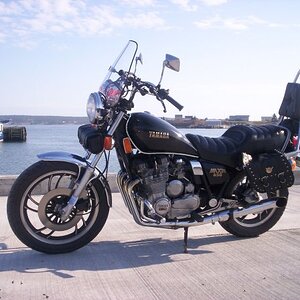 My second (legal) street bike. It's a 1986 650 Yamaha Maxim. One of the funnest (if that's a word) bikes I've ever rode! It was basically left abandon