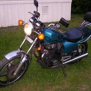 This is the 450 Nighthawk AFTER picture. My custom work bug began here!!!