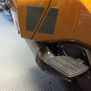 Carbon Fiber passenger heal guards from Big Bike Parts.com.