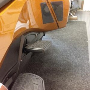 Carbon Fiber passenger heal guards from Big Bike Parts.com.