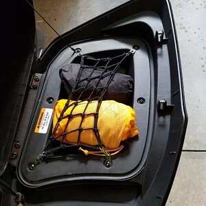 left side cargo net for side saddlebag