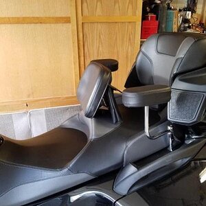 view of passenger backrests before pouch's, and utopia backrest