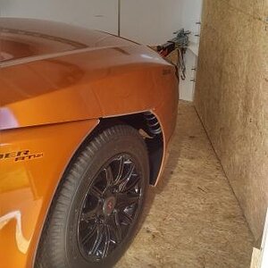 Freedom trailer hitched inside of enclosed trailer