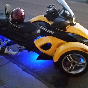 Evening with awesome helmet!