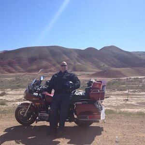 Motorcycle at Painted Hills
