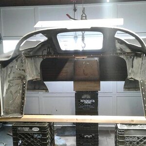 #5. View of the rear section interior. Now for some of the modifications I have planned for a full Tilting rear for engine access. I was going to have