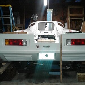 This shows where the rear lip is now 36 inches from ground ....now the body is starting to look Normal ....like the real ones