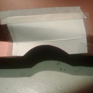 This shows what needs to be trimmed from the upper panel ( GS / RS ) if the highest setting of my bracket is used .... the lower hole doesn't need thi