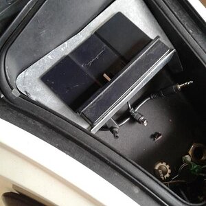 This what it looks like in the glove box ...before the radio is put in the holder ............