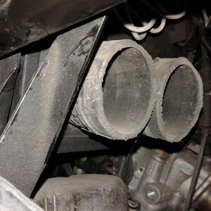 After shortening the rubber " snorkels " ...this is what they should look like